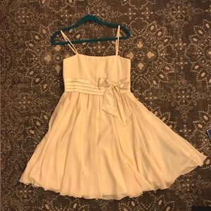 Spaghetti strap cream dress